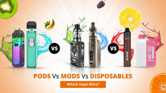 The Ultimate Vape Face-Off comparing pods, mods, and disposable vapes side by side