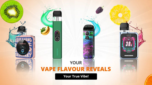Different vape juice flavors representing personality traits