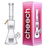 18" Cheech Glass Double Tree Perc Bong bong