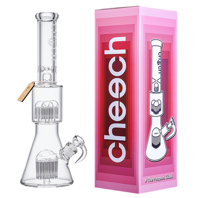 18" Cheech Glass Double Tree Perc Bong