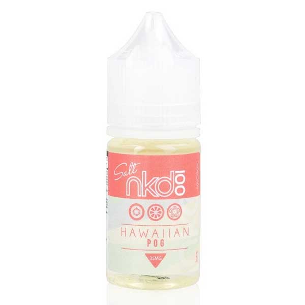 Naked 100 Salts E-Liquid – 12mg in Hawaiin Pog, smooth throat hit & rich flavour