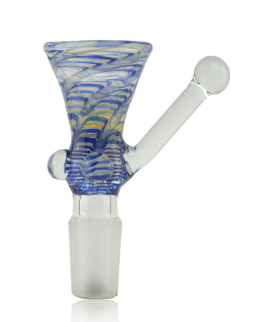 Red Eye Glass 14mm Blue Colour Cone Pull Out Bowl