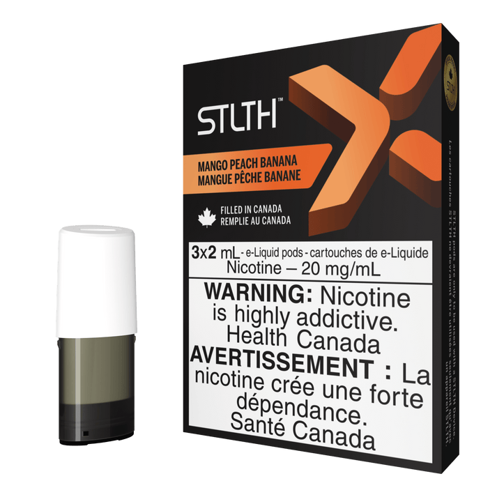 STLTH X Pods (3-Pack) – 20mg Nicotine in Mango Peach Banana Flavour