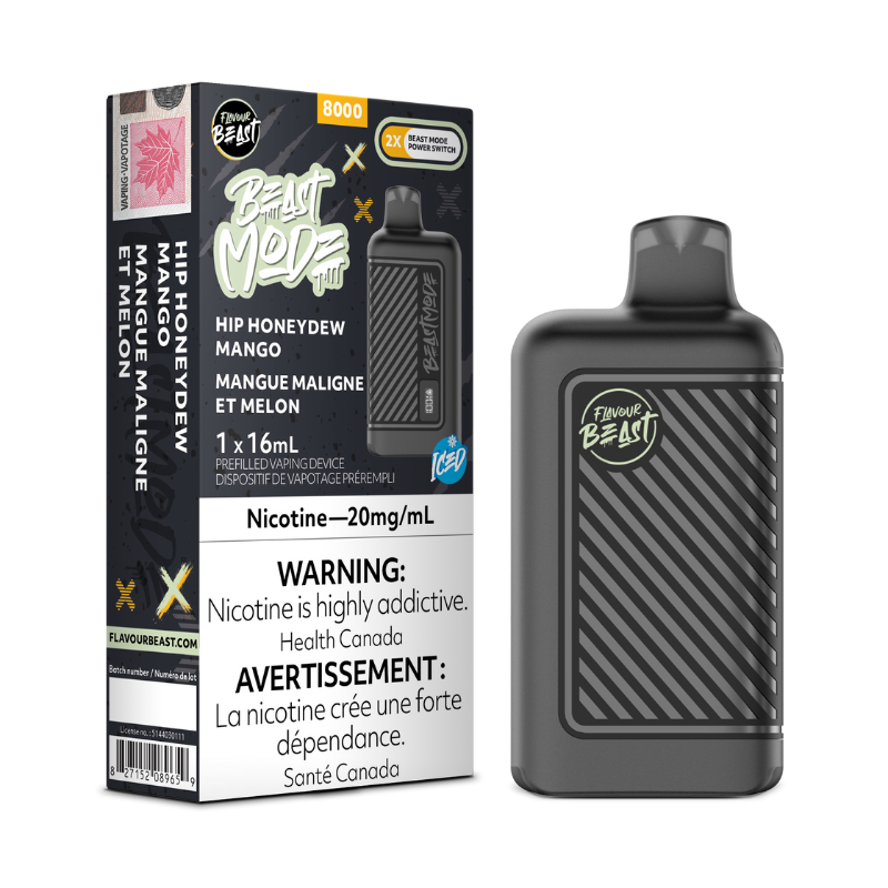 Flavour Beast Mode 8000 Disposable Vape – 20mg in Hip HoneyDew Mango