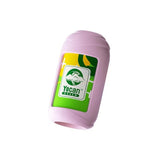 Mauve Yocan Green Pinecone personal air filter, angled view showing the label and mouth opening