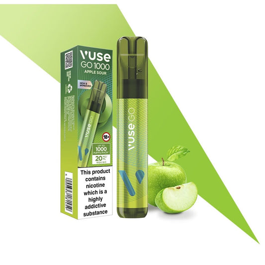  Vuse Go 1000 Disposable Vape – Enjoy the Bold Apple Sour Flavour