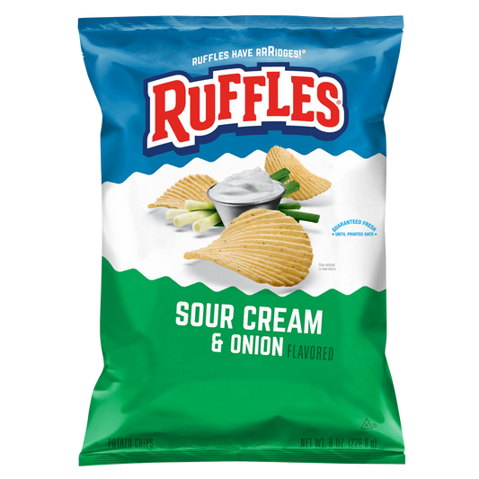Ruffles 200g Bold Crunchy Chips in Sour Cream and Onion Flavour