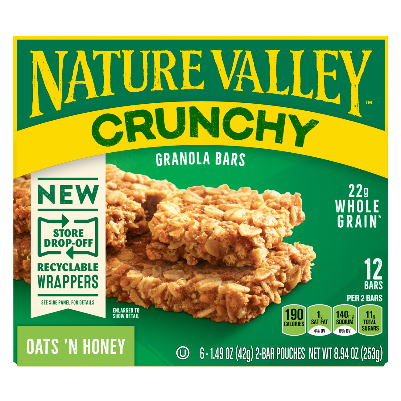 Nature Valley Crunchy Oats and Honey Granola Bars in 230g