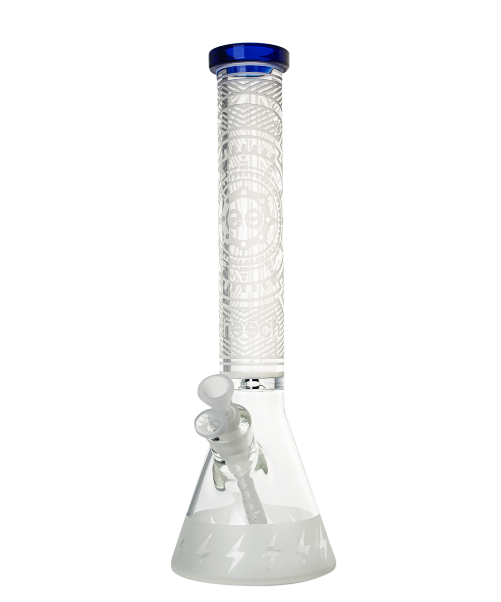 Cheech Glass 15" Frosted Design Beaker Bong bong