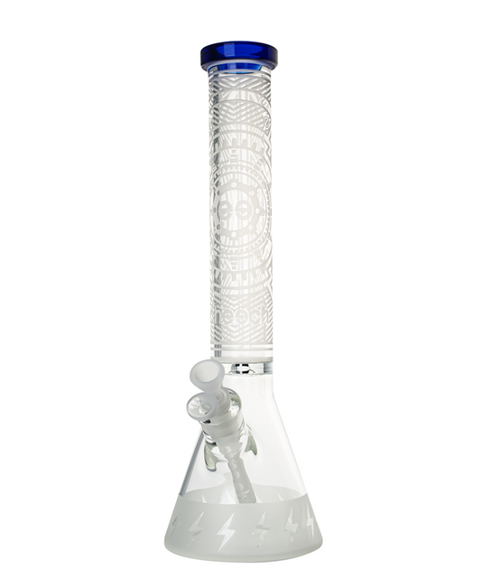 Cheech Glass 15" Frosted Design Beaker Bong bong