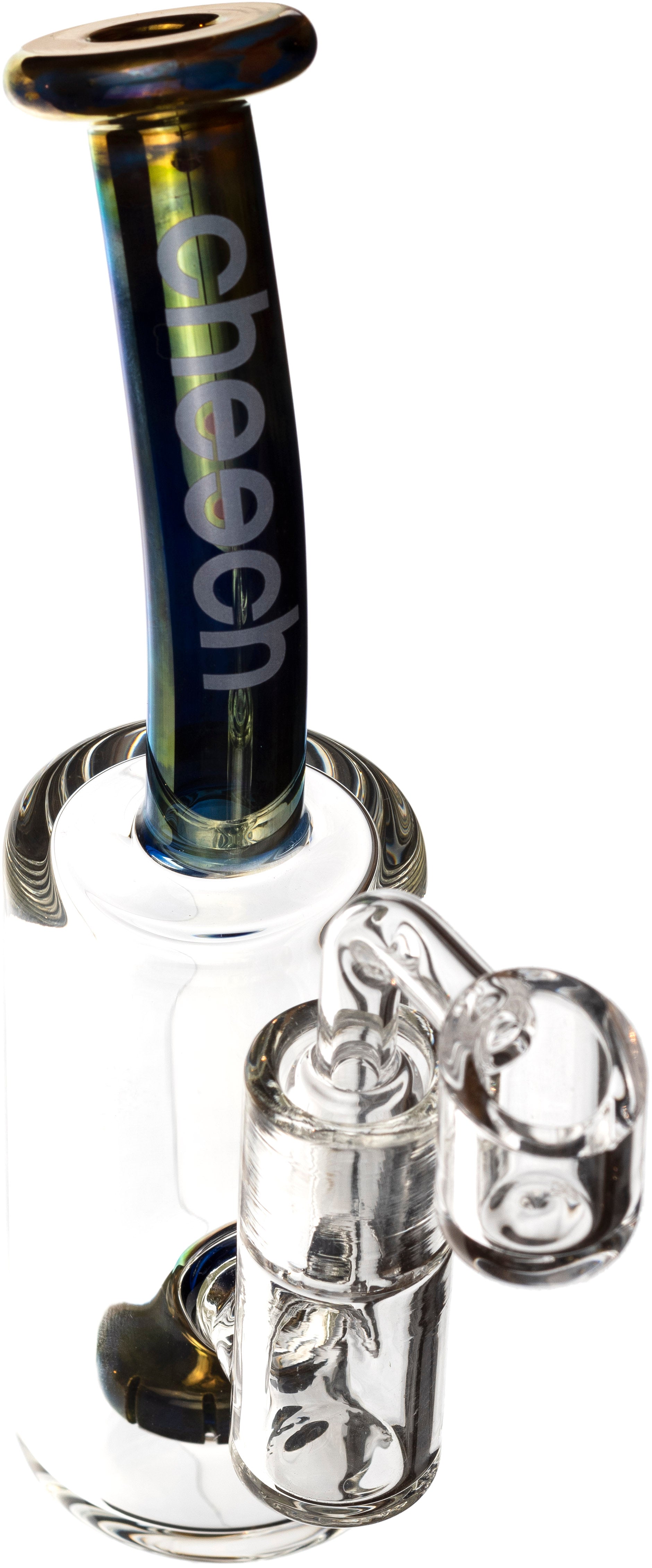 Cheech Glass 7 inch metallic showerhead dab rig bong
