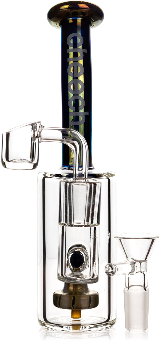 Cheech Glass 7 inch metallic showerhead dab rig bong