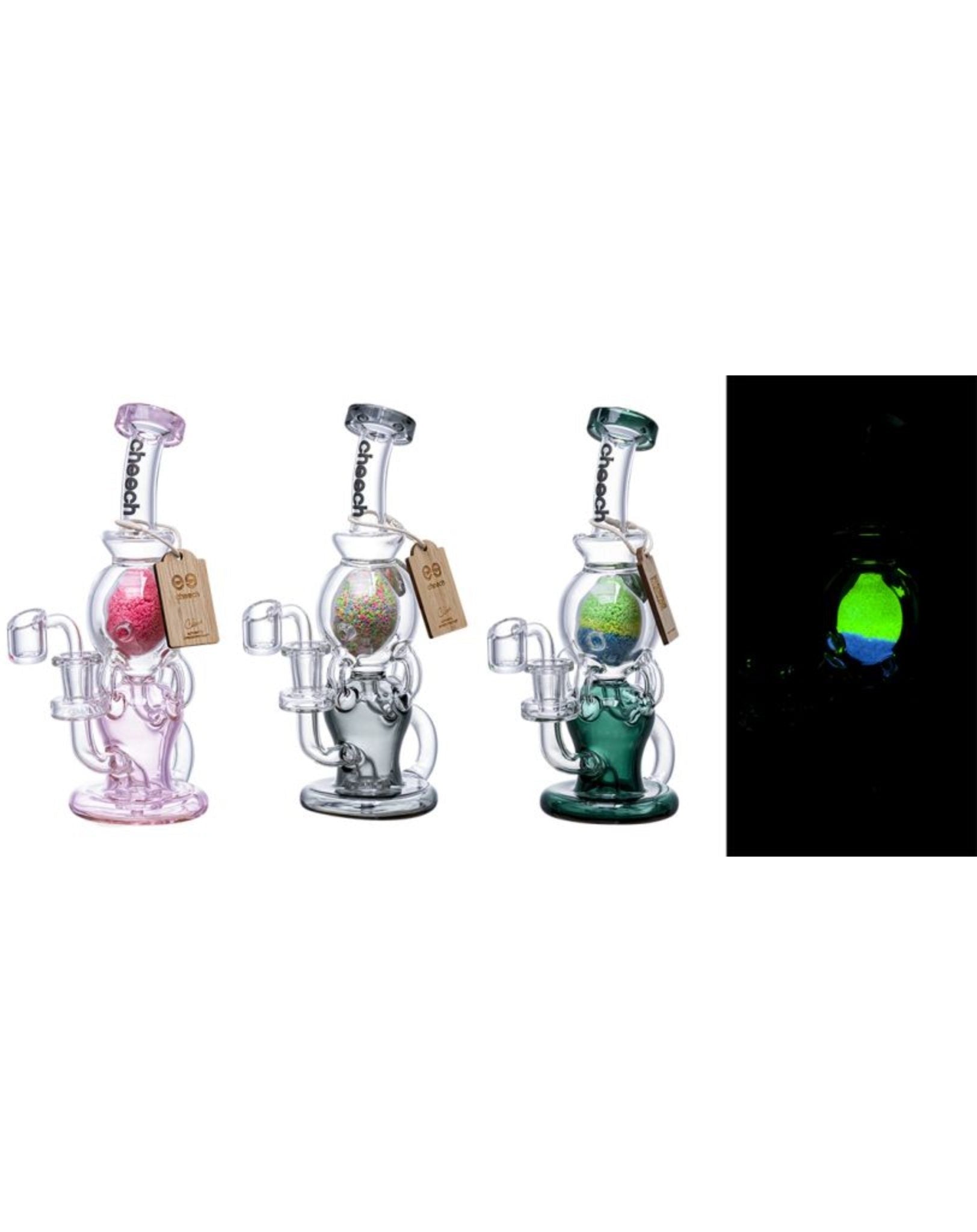Cheech Glass 9” Glow In The Dark Recycler