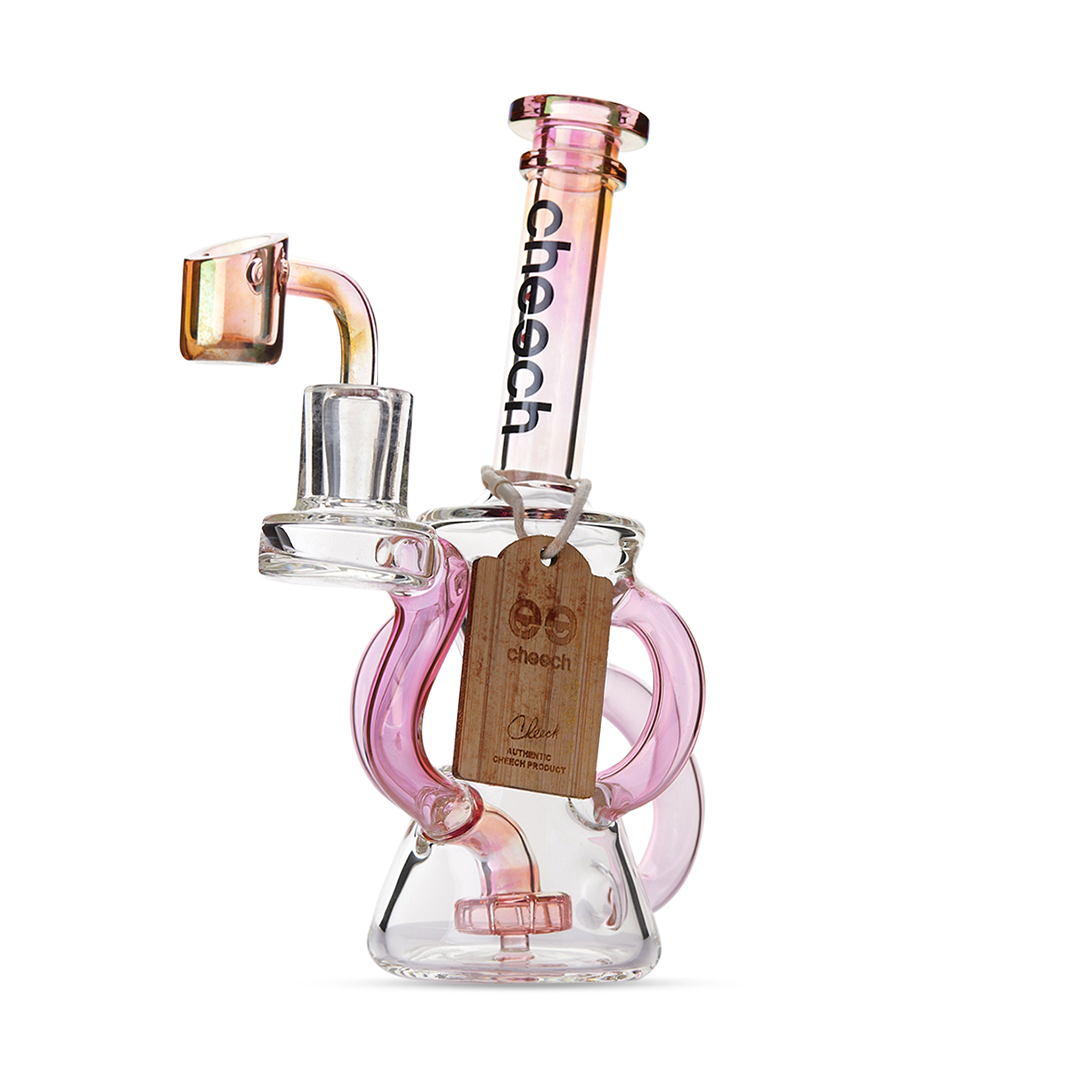 Cheech Glass Triple Recycler Gold Rig bong