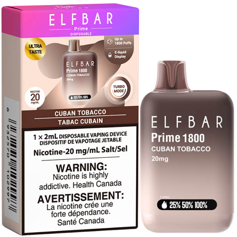 Elf Bar Prime 1800 Disposable Vape 20mg