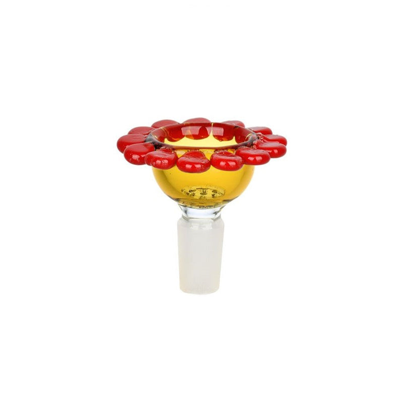 Red eye glass 14mm Spring Flower Herb Slide