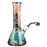 Red Eye Glass 8.5" Tall Jellyfish Concentrate Beaker Tube Dab Rig bong