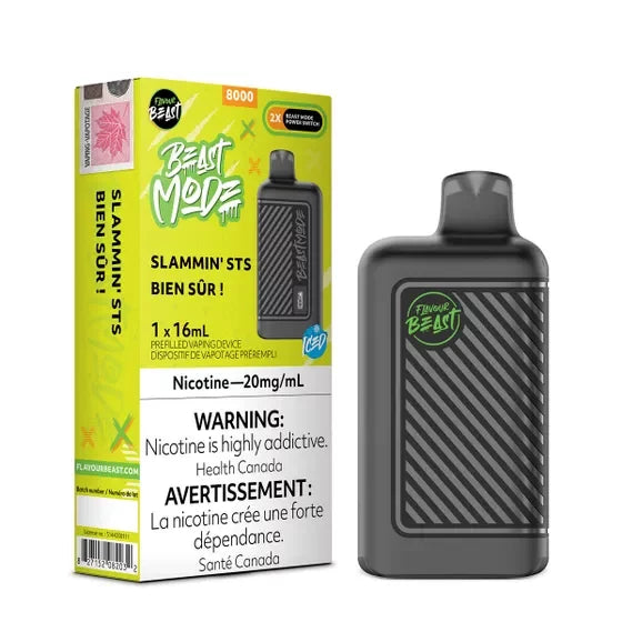 Flavour Beast Mode 8000 Disposable Vape – 20mg in Slammin' STS