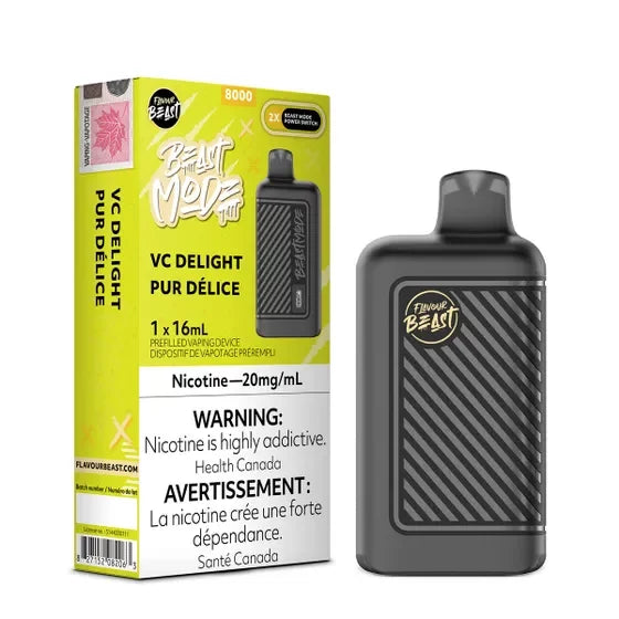 Flavour Beast Mode 8000 Disposable Vape – 20mg in VC Delight
