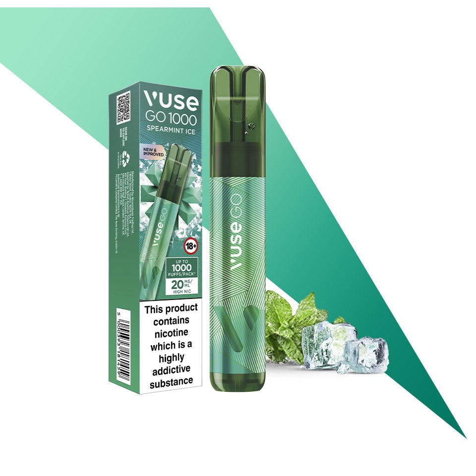  Vuse Go 1000 Disposable Vape – Enjoy the Bold Spearmint Ice Flavour